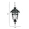 Homeroots 20.5 x 9.38 x 9.38 in. Naples 1-Light Marbelized Mahogany Hanging Light 397969 - alternate 4